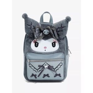 Sanrio Hello Kitty Kuromi Goth Gothic Lolita Fuzzy Figural Mini Backpack